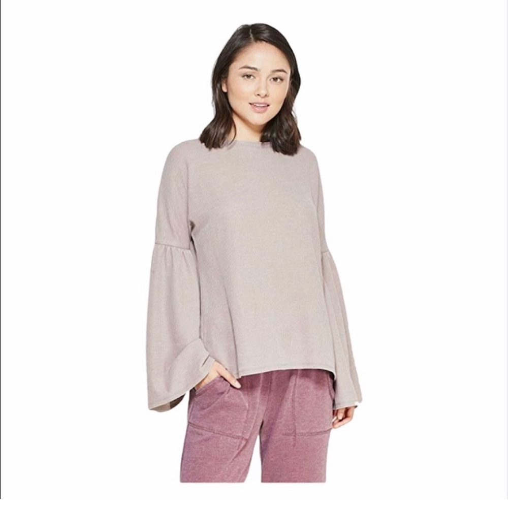 Xhilaration Thermal Bell Sleeve Sleep T-Shirt NWT